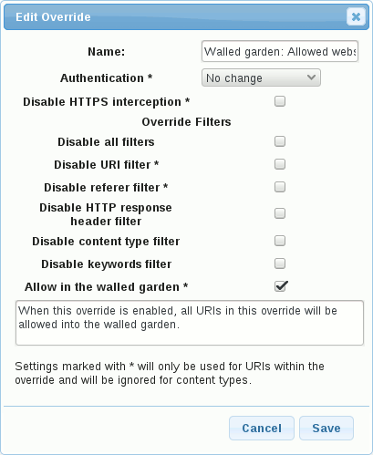 Override Editor