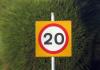 Speed limit sign